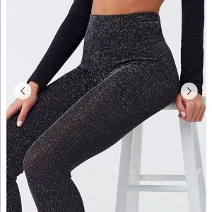 Forever 21 high waisted shimmer leggings
